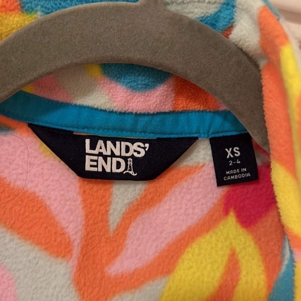 Lands End Colorful Graphic Floral Fleece -  Women’s XL - Great Condition‼️ - Picture 3 of 4